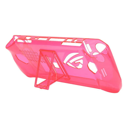 Clear PC Case for ASUS ROG Ally Protection Cover Shockproof Game Console Sleeve Red