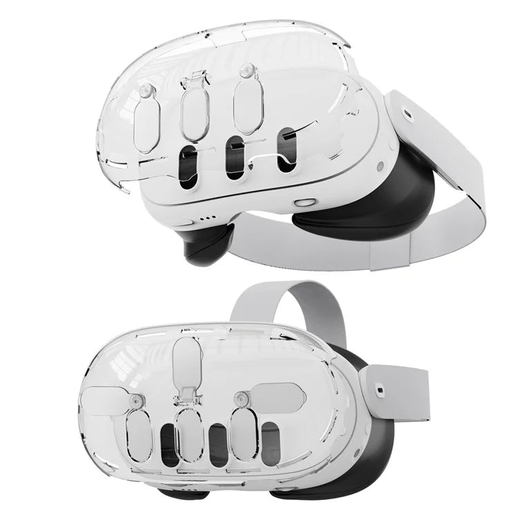 JYS JYS-MQ012 For Meta Quest 3 VR Case Headset Accessories Clear PC Cover Camera Lens Protector