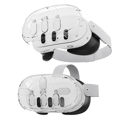 JYS JYS-MQ012 For Meta Quest 3 VR Case Headset Accessories Clear PC Cover Camera Lens Protector