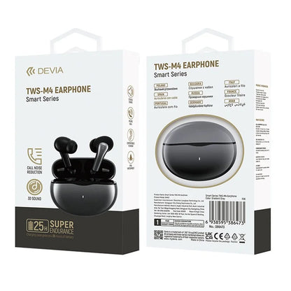 DEIVA Smart Series EM412 TWS-M4 Bluetooth Wireless In-ear Earphone Dual-Microphone Gradient Headphone