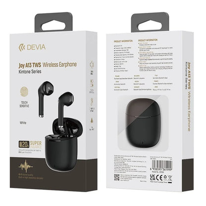 DEVIA Kintone Series Joy A13 TWS Wireless Earphones Touch Sensitive Bluetooth Headphones