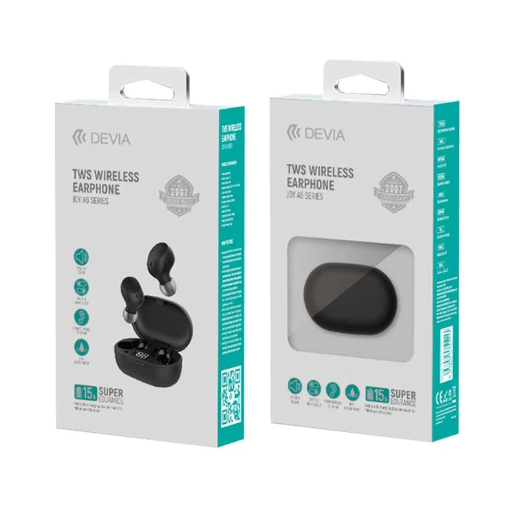 DEVIA JOY A6 Series HiFi Sound TWS Wireless Earphones Noise Reduction Bluetooth Headphones