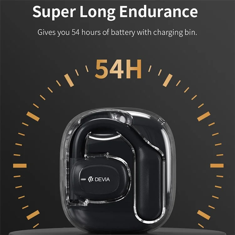 DEVIA Star Series EM043 OWS E2 Single Ear Wireless Earphone Ear-Hook ENC Noise Reduction Bluetooth Earbud