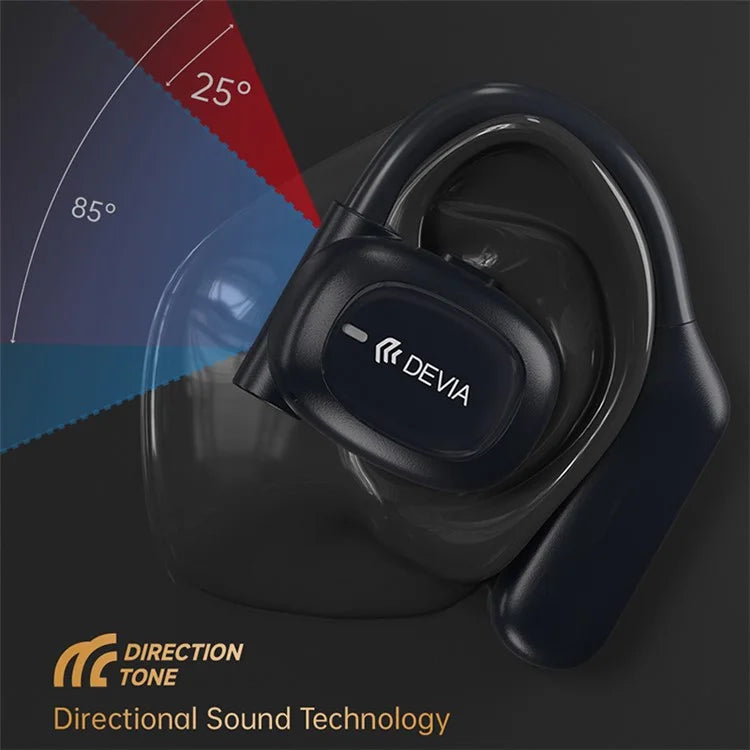 DEVIA Star Series EM043 OWS E2 Single Ear Wireless Earphone Ear-Hook ENC Noise Reduction Bluetooth Earbud
