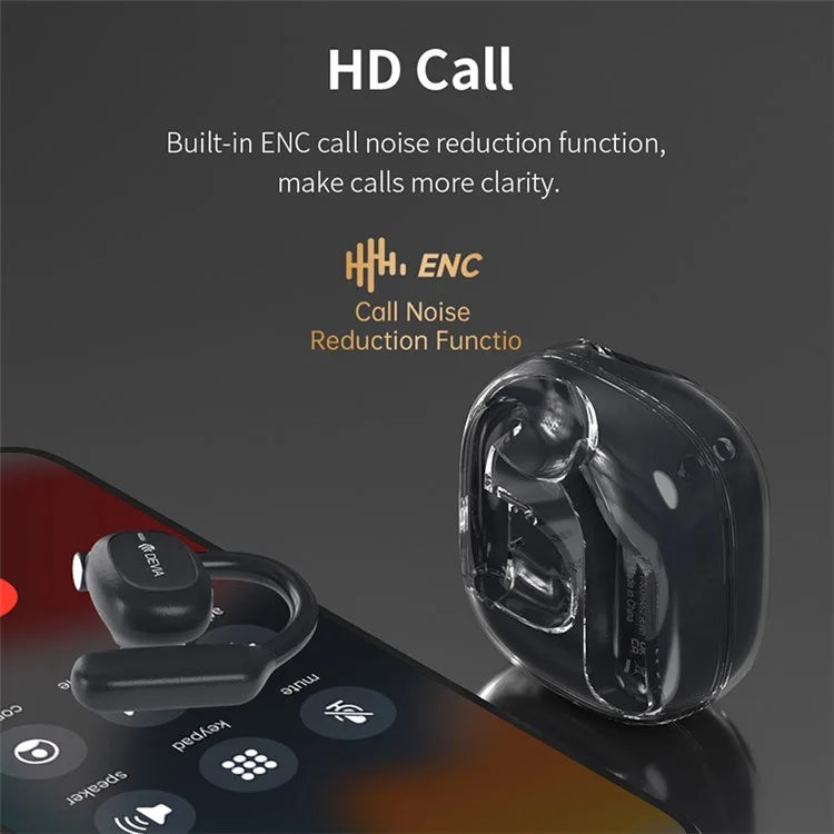 DEVIA Star Series EM043 OWS E2 Single Ear Wireless Earphone Ear-Hook ENC Noise Reduction Bluetooth Earbud