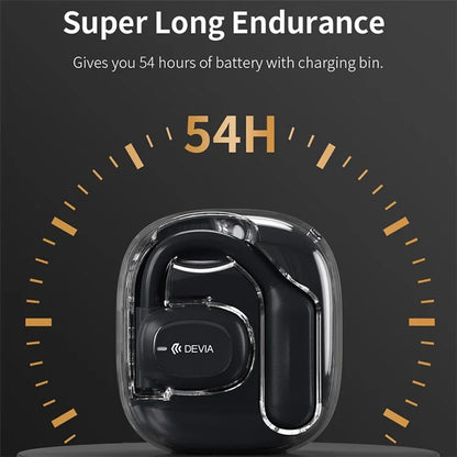 DEVIA Star Series EM043 OWS E2 Single Ear Wireless Earphone Ear-Hook ENC Noise Reduction Bluetooth Earbud