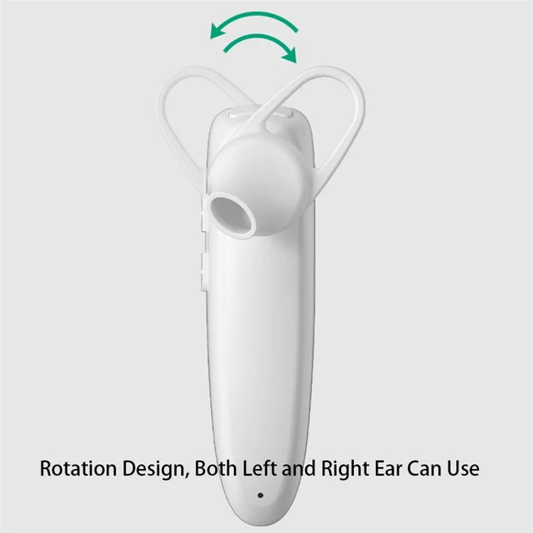 ZUZG EB08S Single Ear Wireless Earphone Rotation Ear-Hook Business Bluetooth Earbud