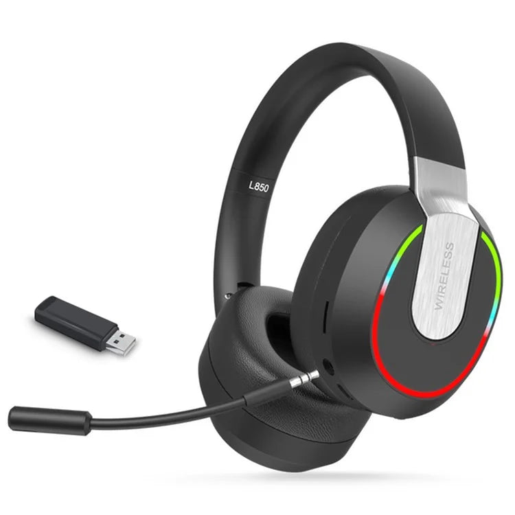 L850 2.4G / Bluetooth / Wired Headset Low Latency RGB Light Gaming Headphone