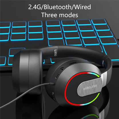L850 2.4G / Bluetooth / Wired Headset Low Latency RGB Light Gaming Headphone