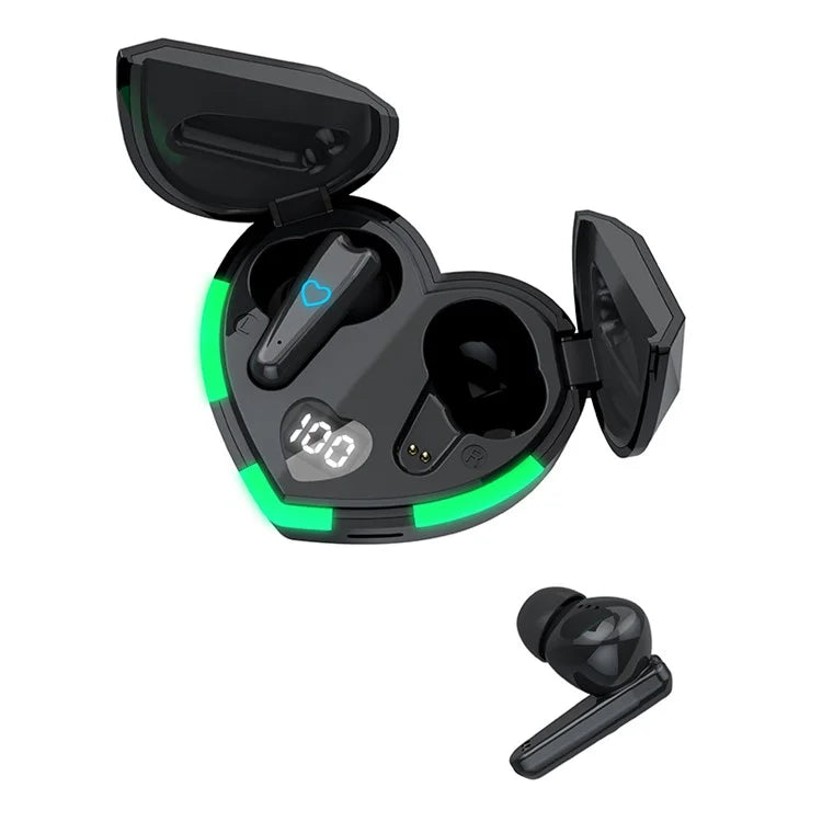 i6S Digital Display Bluetooth 5.3 TWS Earphones + Heart Shape Charging Case