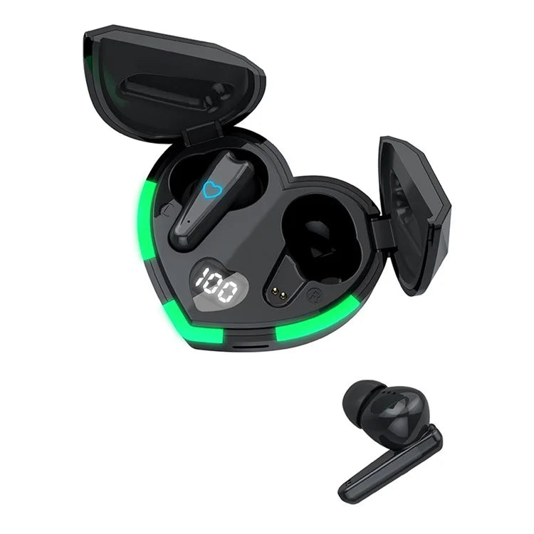 i6S Digital Display Bluetooth 5.3 TWS Earphones + Heart Shape Charging Case