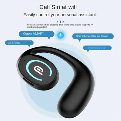 K9 Single Ear Bluetooth 5.3 Earhook Headset Bone Conduction Music Earphone