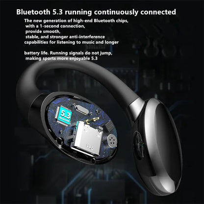GD06 Single Ear Bluetooth 5.3 Earhook Headset Wireless Earphone