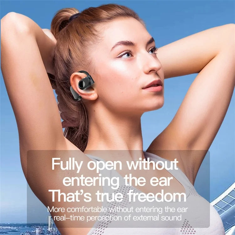 BY99 Single Ear Bluetooth 5.3 Earhook Headset Air Conduction Earphone