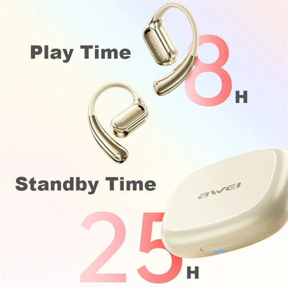 AWEI TZ8 OWS Bluetooth Earphone Air Conduction Earhook Music Headset