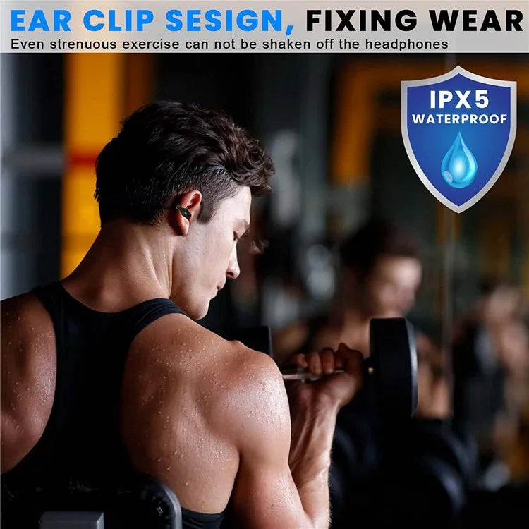 JX80 TWS Bluetooth 5.3 Ear Clip Earphone Wireless Stereo Music Headset
