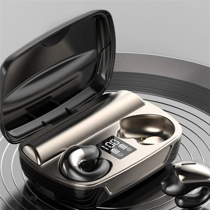 E300 Headset Bluetooth Bone Conduction Headphone with Digital Display Charging Case