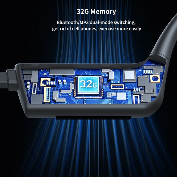 XUNDD B003 Bone Conduction Bluetooth Headset for Swimming IPX8 Waterproof Headphones