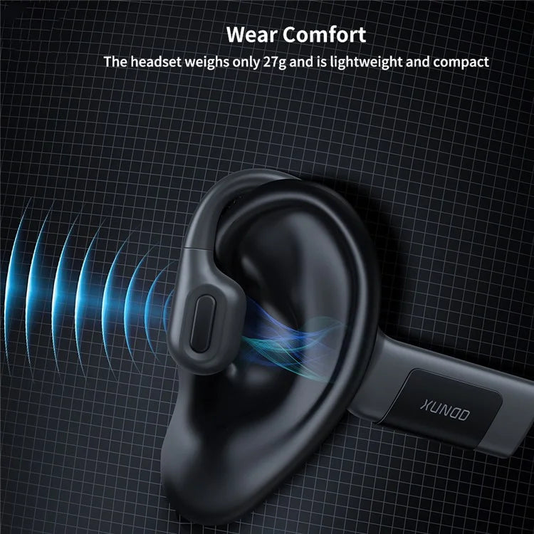 XUNDD B003 Bone Conduction Bluetooth Headset for Swimming IPX8 Waterproof Headphones