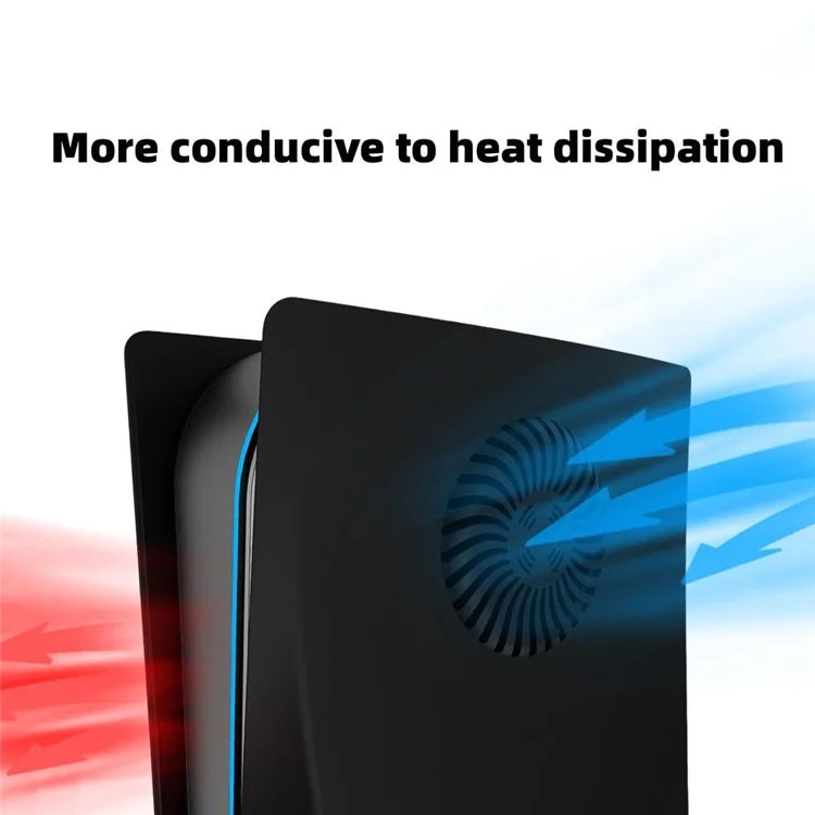 For PS5 Disc Version Protective Case with Heat Dissipation Hole Game Console Replacement Shell