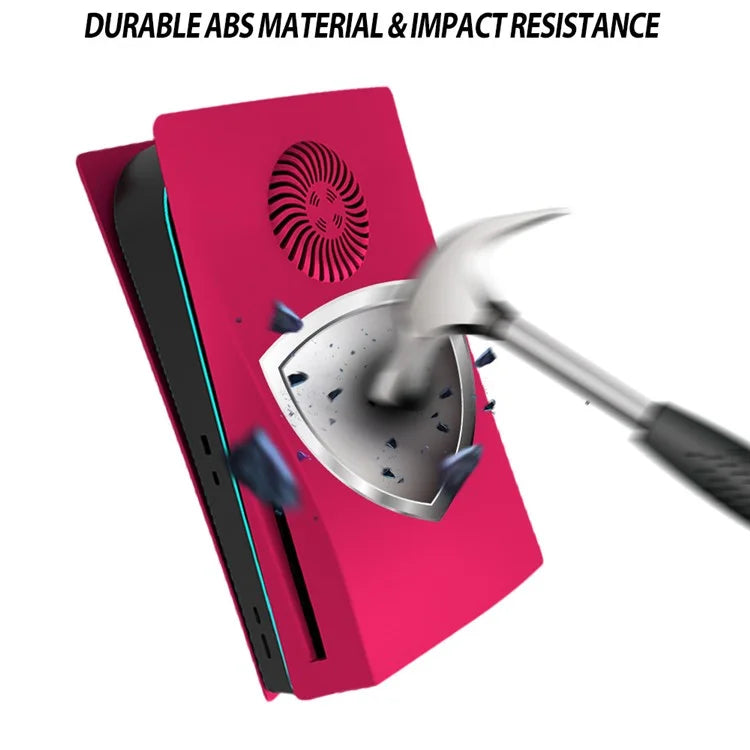 For PS5 Disc Version Protective Case with Heat Dissipation Hole Game Console Replacement Shell