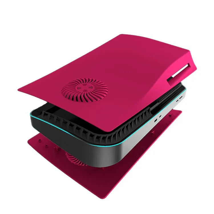For PS5 Disc Version Protective Case with Heat Dissipation Hole Game Console Replacement Shell