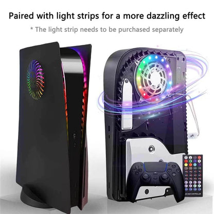 For PS5 Disc Version Protective Case with Heat Dissipation Hole Game Console Replacement Shell