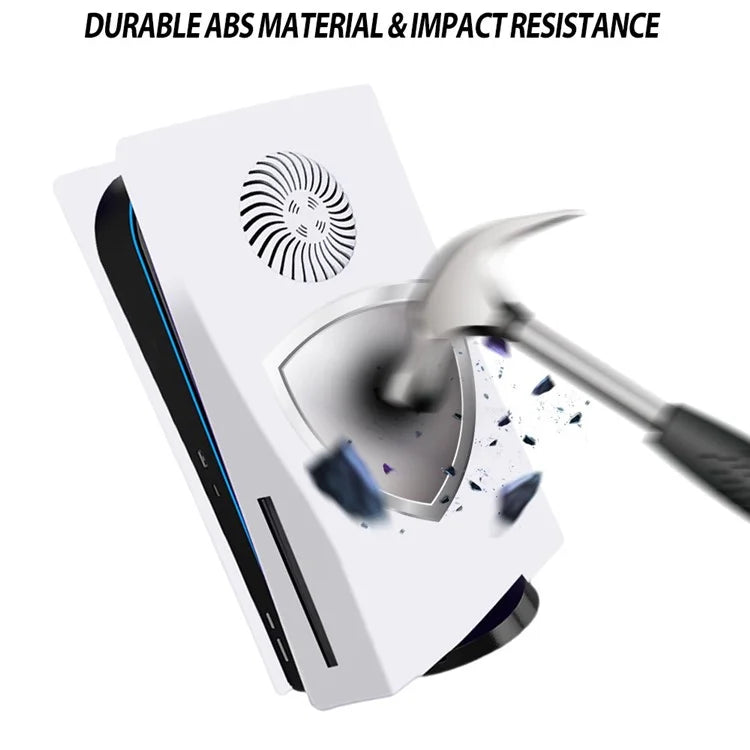 For PS5 Disc Version Protective Case with Heat Dissipation Hole Game Console Replacement Shell