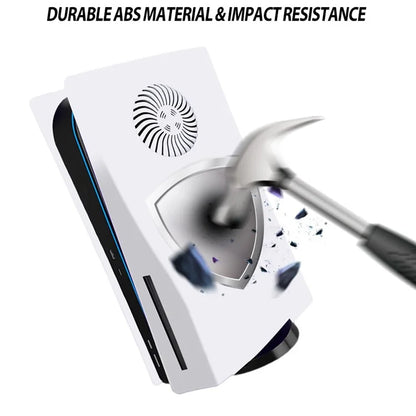 For PS5 Disc Version Protective Case with Heat Dissipation Hole Game Console Replacement Shell