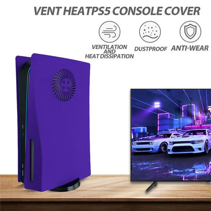 For PS5 Disc Version Protective Case with Heat Dissipation Hole Game Console Replacement Shell