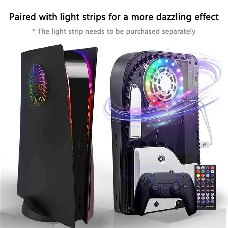 For PS5 Disc Version Protective Case with Heat Dissipation Hole Game Console Replacement Shell