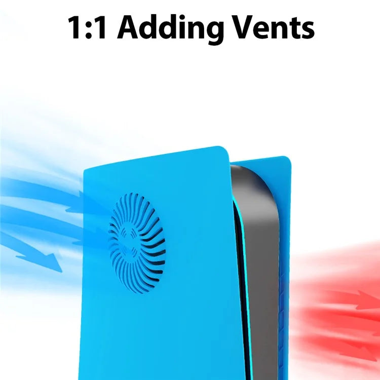 For PS5 Disc Version Protective Case with Heat Dissipation Hole Game Console Replacement Shell