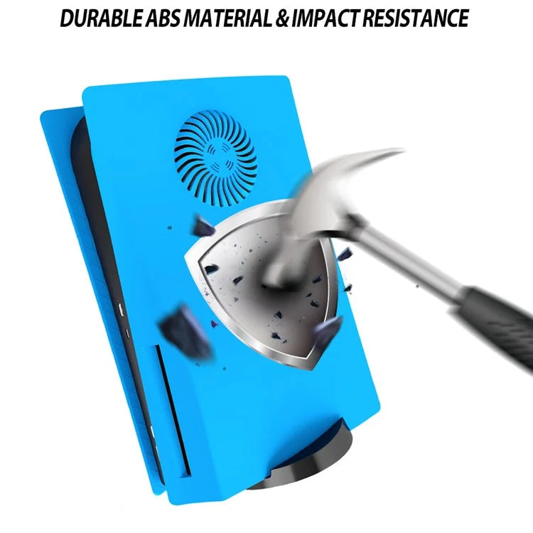 For PS5 Disc Version Protective Case with Heat Dissipation Hole Game Console Replacement Shell