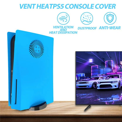 For PS5 Disc Version Protective Case with Heat Dissipation Hole Game Console Replacement Shell
