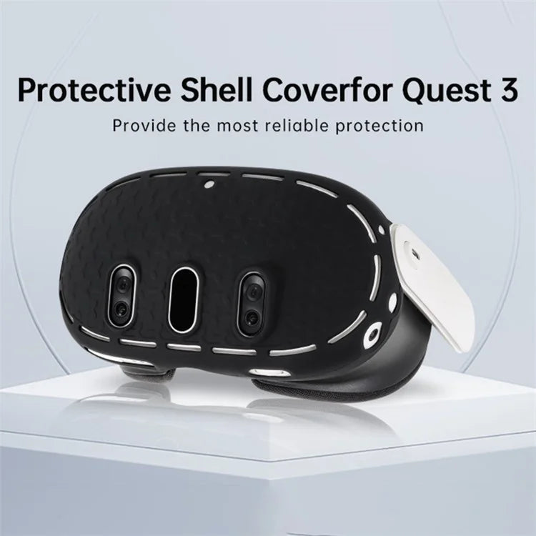 For Meta Quest 3 Soft Silicone Protective Shell VR Headset Anti-dust Anti-drop Cover