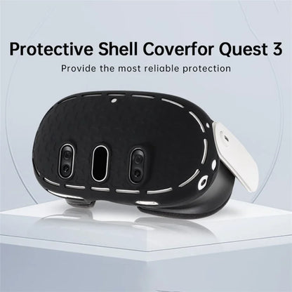 For Meta Quest 3 Soft Silicone Protective Shell VR Headset Anti-dust Anti-drop Cover