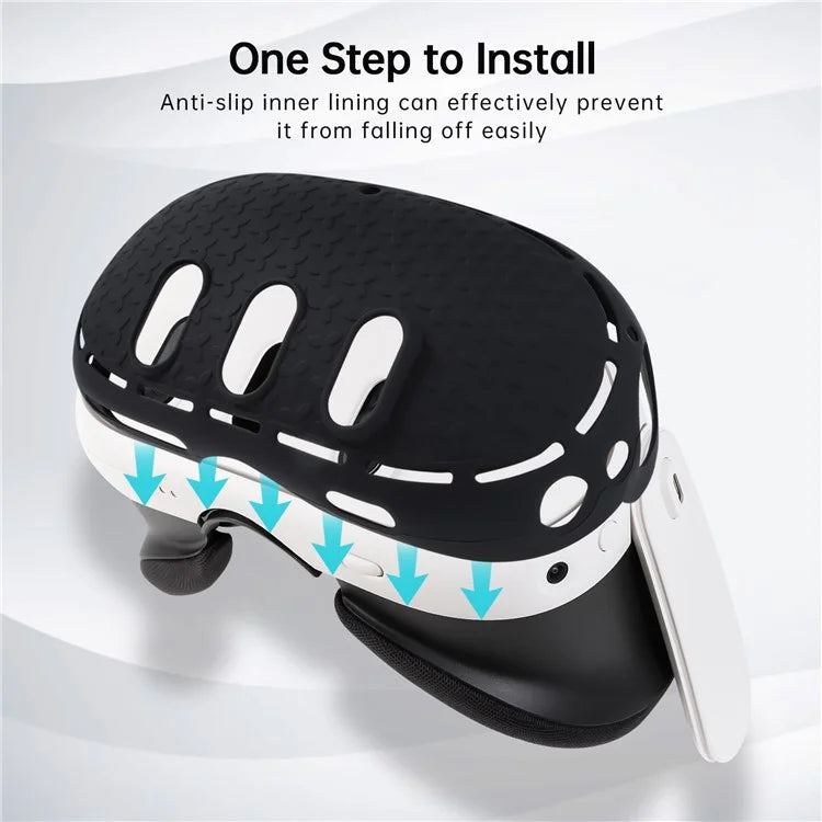 For Meta Quest 3 Soft Silicone Protective Shell VR Headset Anti-dust Anti-drop Cover