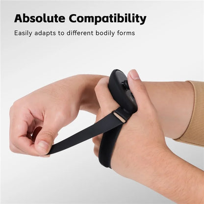 For Meta Quest 3 Controller 1 Pair Silicone Protective Cover Anti-slip Handle Sleeve with Palm Strap