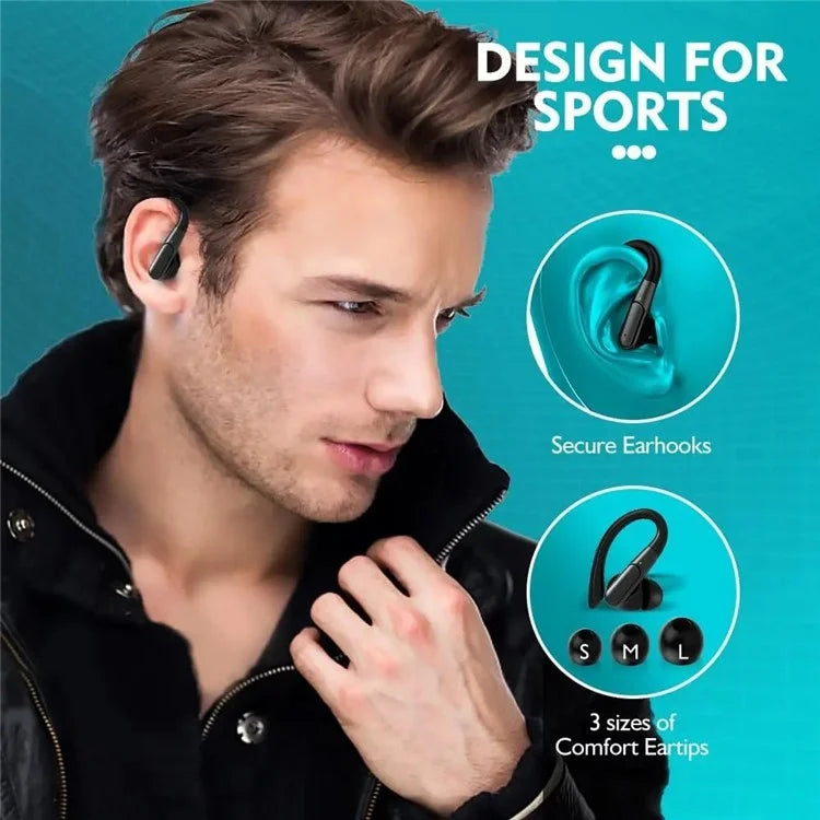 BE1043 Noise Reduction Bluetooth Earphone Wireless Music Headset with Detachable Earhook