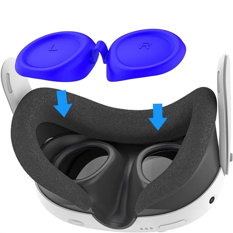 For Meta Quest 3 VR Lens Dustproof Cover Protector Anti-Scratch Silicone Lens Cap