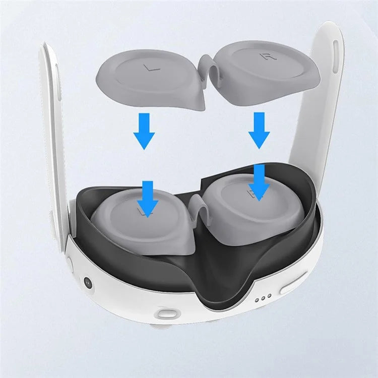 For Meta Quest 3 VR Lens Dustproof Cover Protector Anti-Scratch Silicone Lens Cap