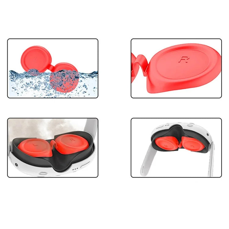 For Meta Quest 3 VR Lens Dustproof Cover Protector Anti-Scratch Silicone Lens Cap