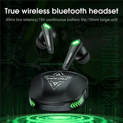 ONIKUMA T308 TWS In-ear Bluetooth Earphone Stereo Music Gaming Wireless Headset