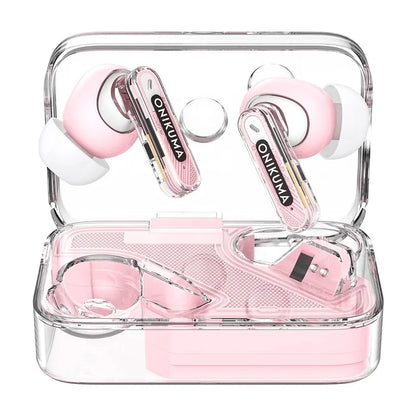 ONIKUMA T5 1 Pair Low Delay Headset Bluetooth Wireless ANC+ENC Gaming Earphone