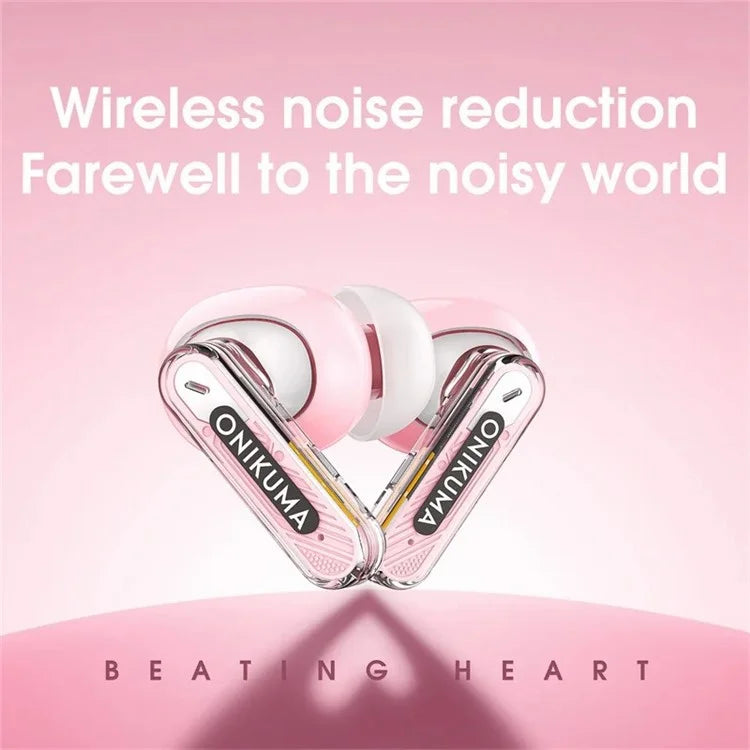 ONIKUMA T5 1 Pair Low Delay Headset Bluetooth Wireless ANC+ENC Gaming Earphone