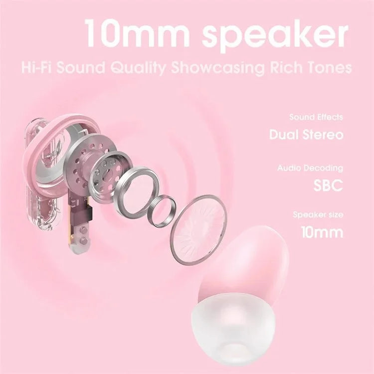 ONIKUMA T5 1 Pair Low Delay Headset Bluetooth Wireless ANC+ENC Gaming Earphone