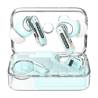 ONIKUMA T5 1 Pair Low Delay Headset Bluetooth Wireless ANC+ENC Gaming Earphone