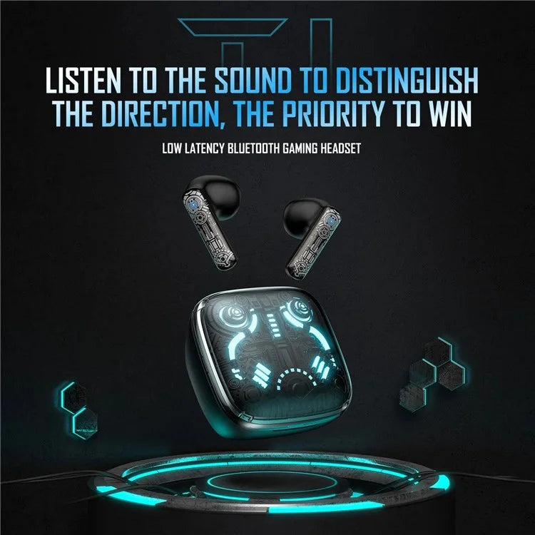 ONIKUMA T1 1 Pair TWS Gaming Earphone Low Delay Headset Bluetooth Wireless Headphone