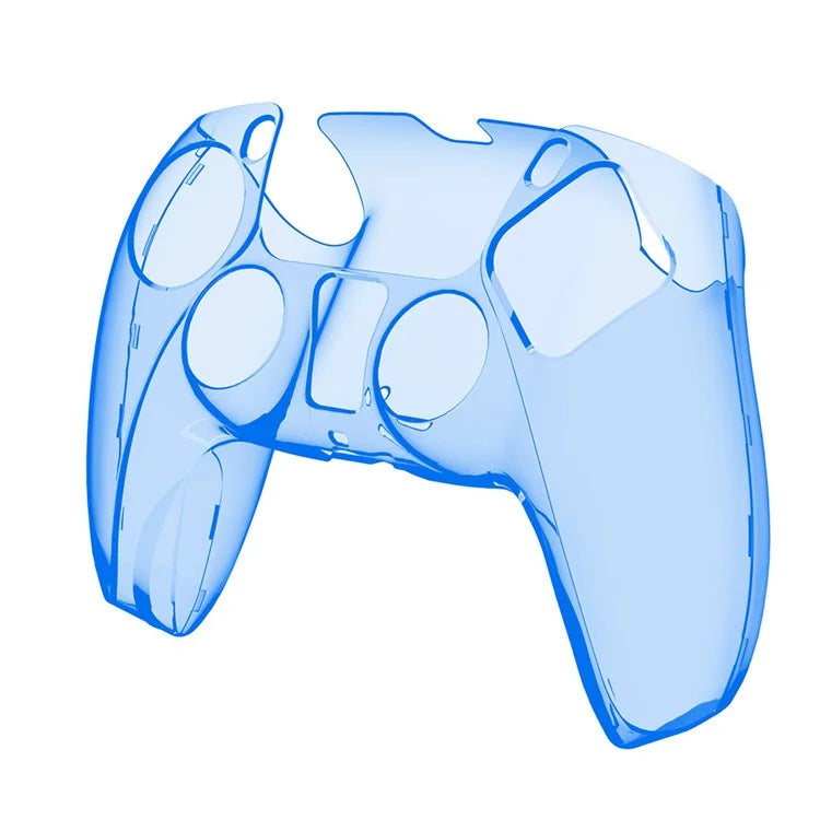 Split Type Clear PC Cover for PS5 Game Controller Ultra Thin Protective Case Blue