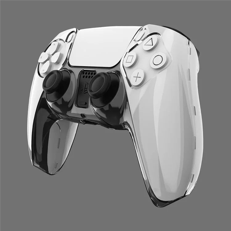 Split Type Clear PC Cover for PS5 Game Controller Ultra Thin Protective Case Blue